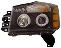 Angel Eye Projector Headlights | Nissan Armada 2004 2005 2006 2007 Projector Headlights with lighted halos